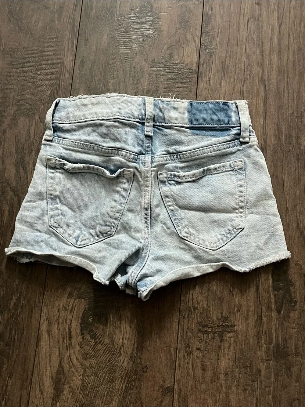 GAP Light Blue Distressed Denim Shorts - Girls